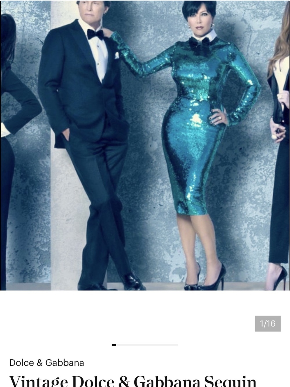 Dolce & Gabbana Teal Sequin Long-Sleeve Sheath Dress (44)